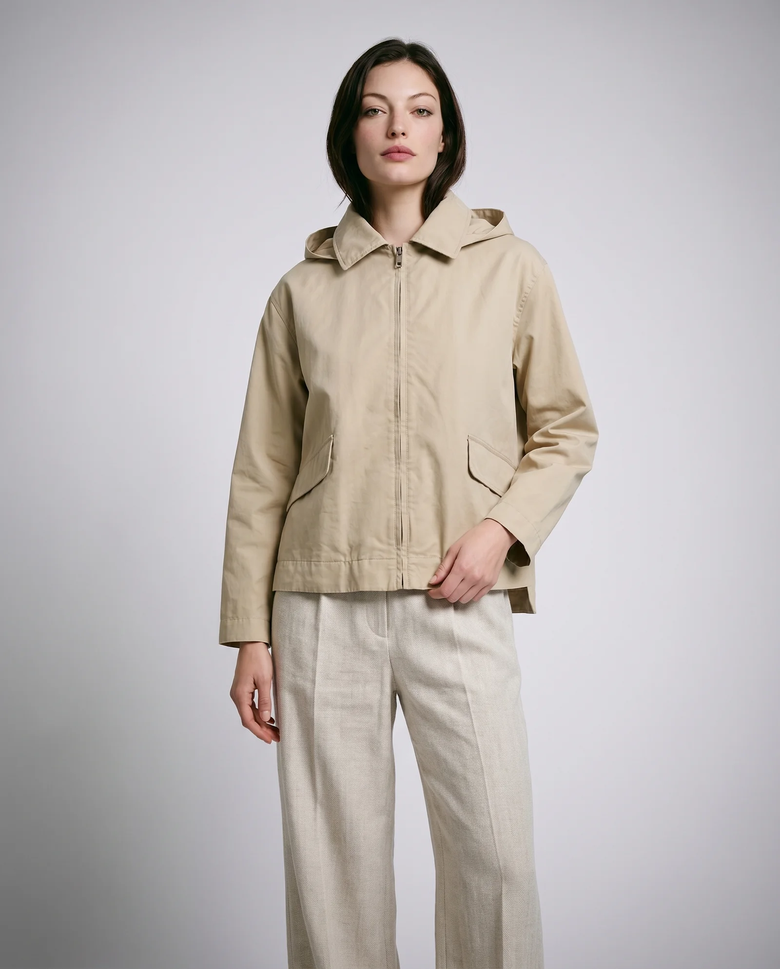 Parka leggero crema GUS SS27