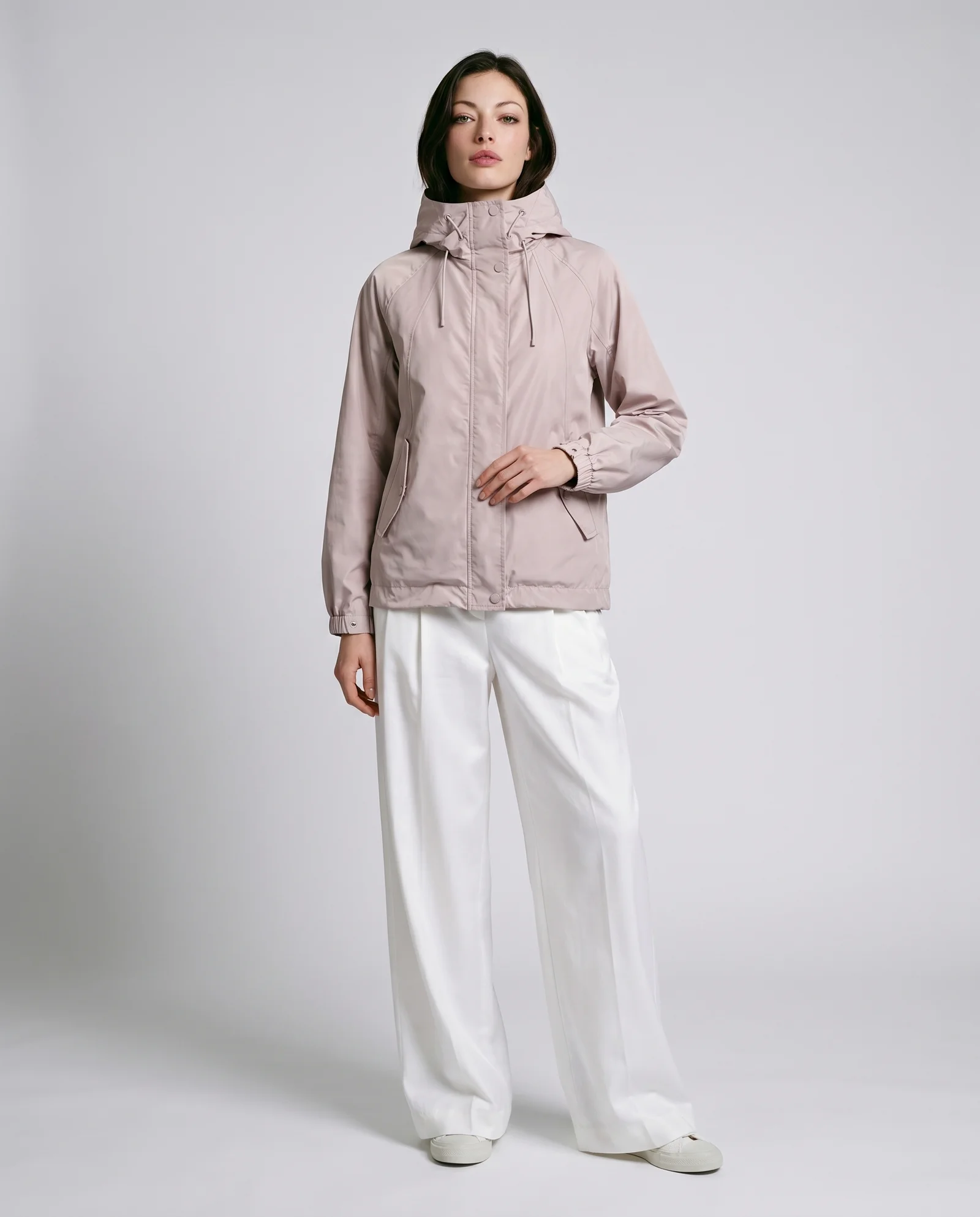 Giacca con cappuccio cipria GUS SS27